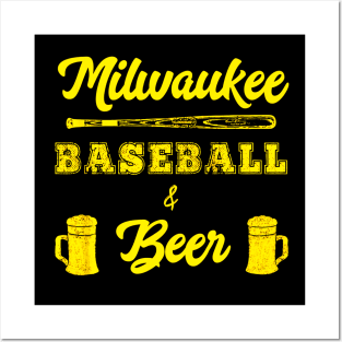 Classic Milwaukee Baseball & Beer Fan Posters and Art